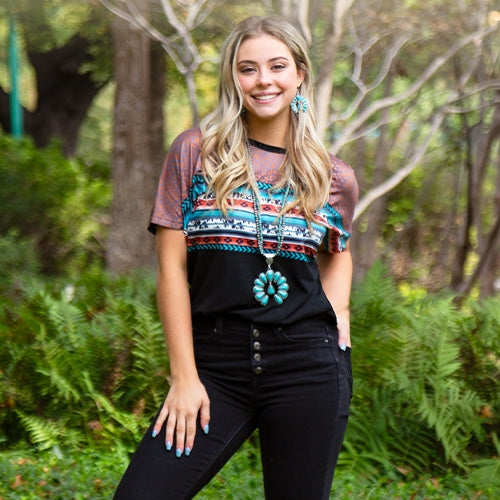 Leopard & Aztec Top