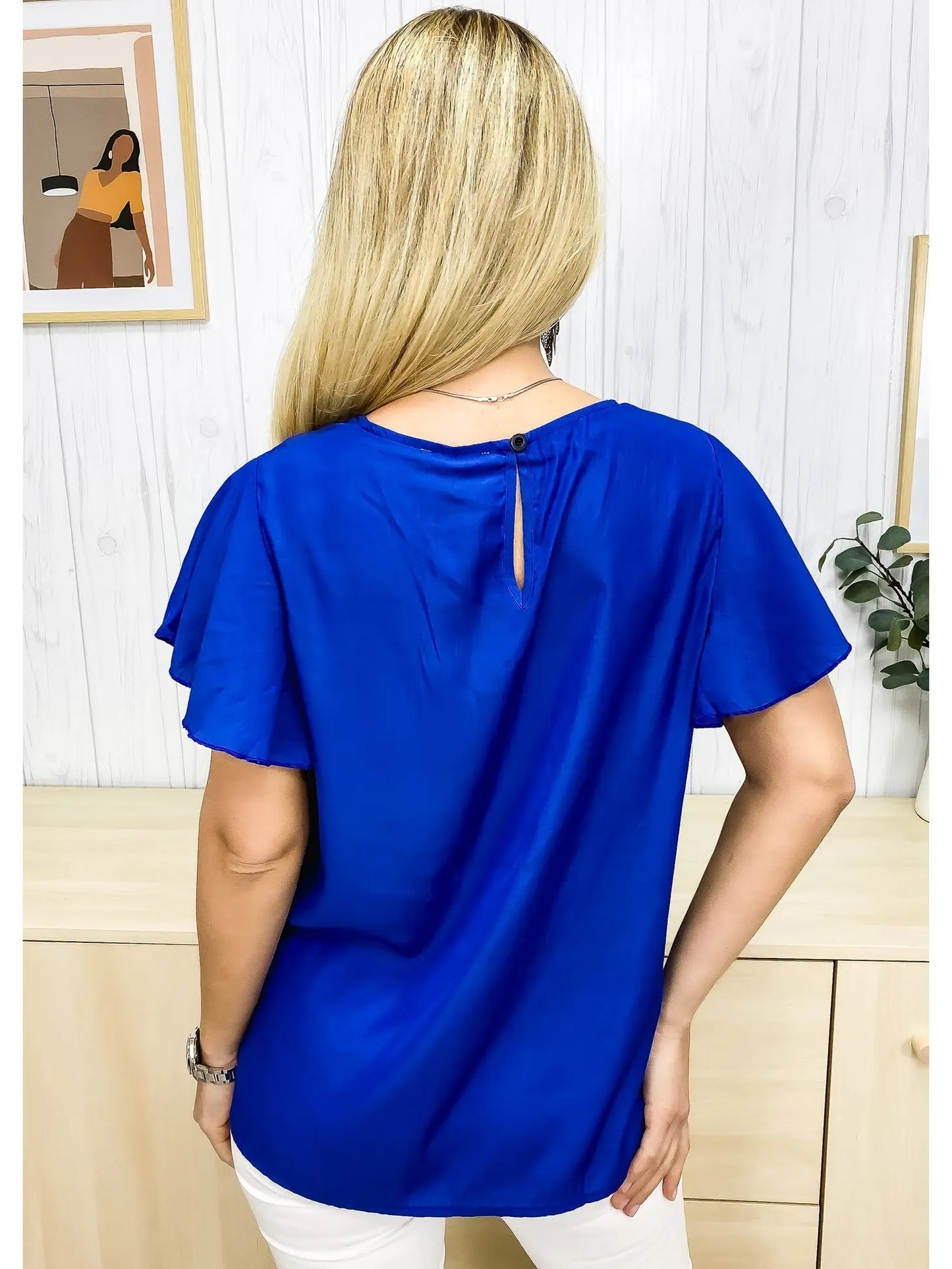 Flutter Sleeve Loose Fit Top