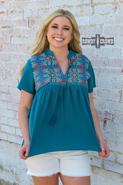 El Reno Embroidered Top