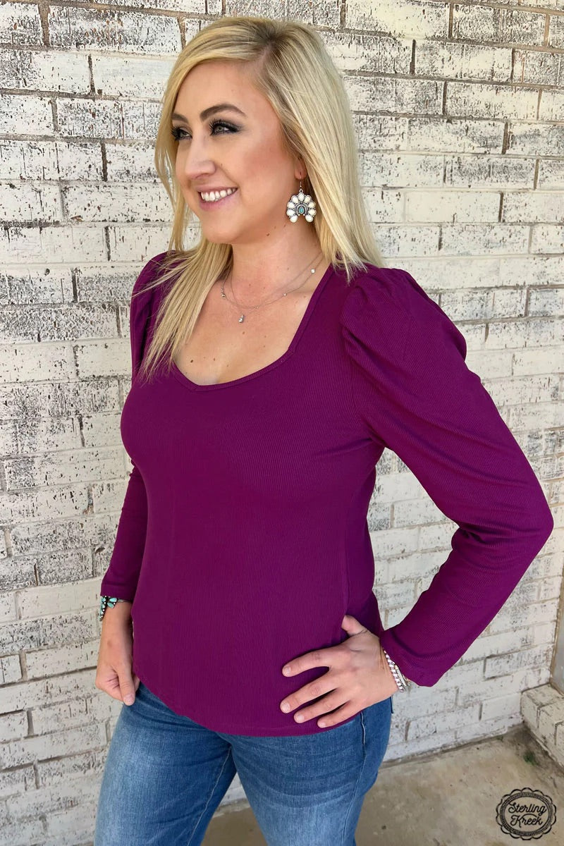 Something Classy Top - Plum