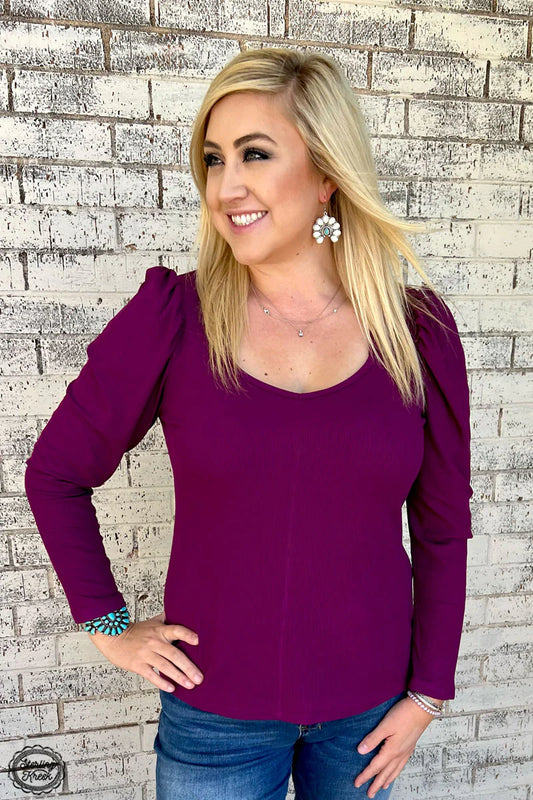 Something Classy Top - Plum