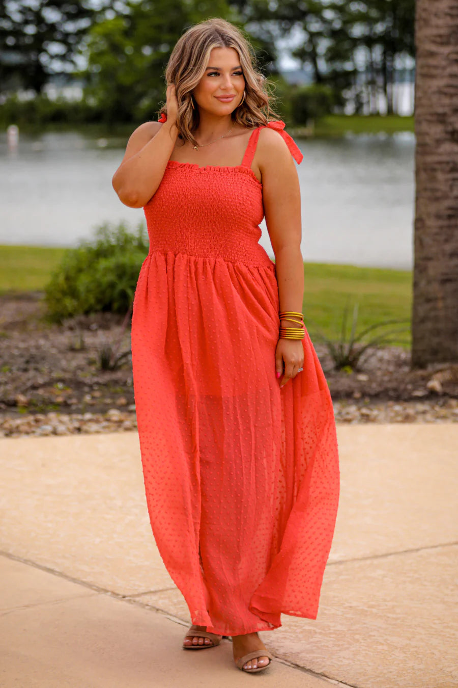 Barcelona Swiss Dot Maxi Dress