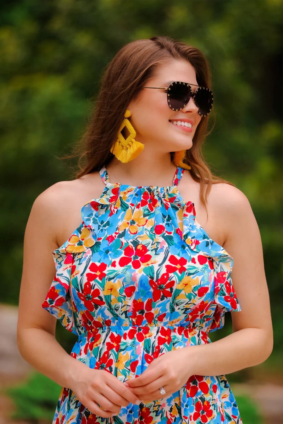 Floral Moment Ruffle Dress