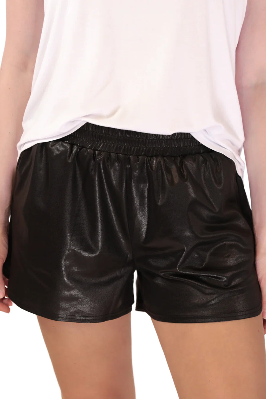 Made to Shine Metallic Shorts - Black