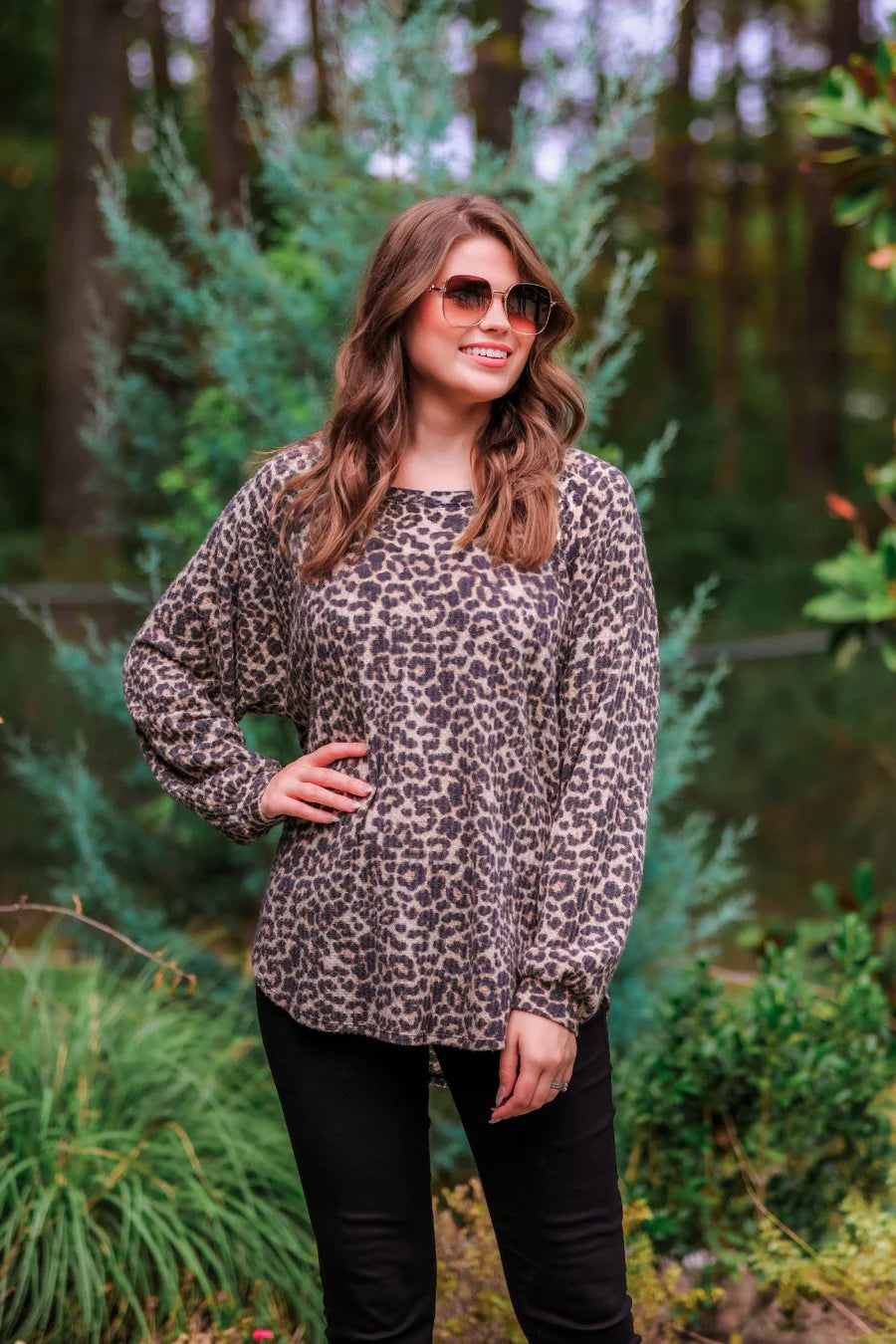 Leopard Waffle Top