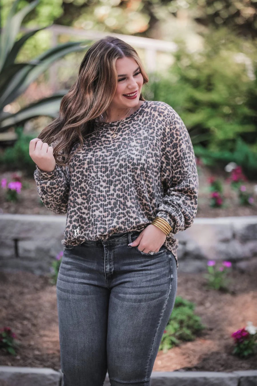 Leopard Waffle Top