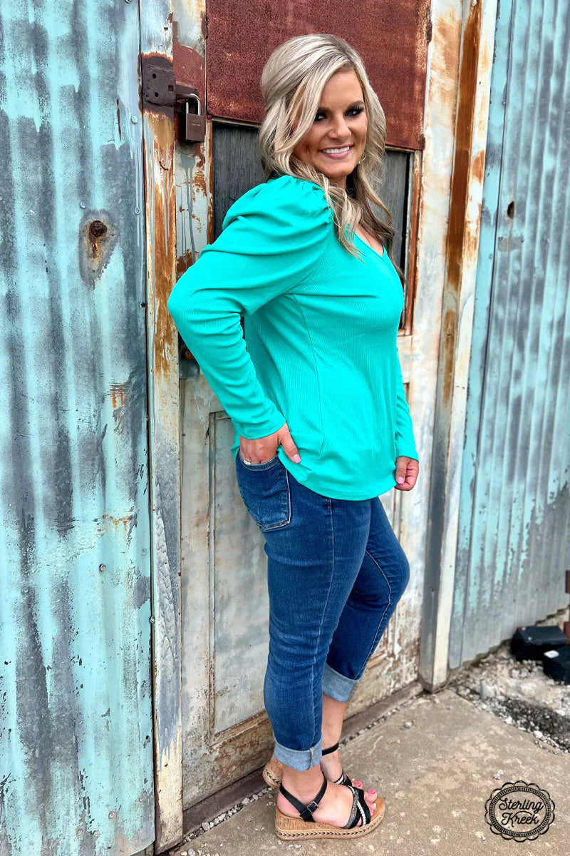 Something Classy Turquoise Top