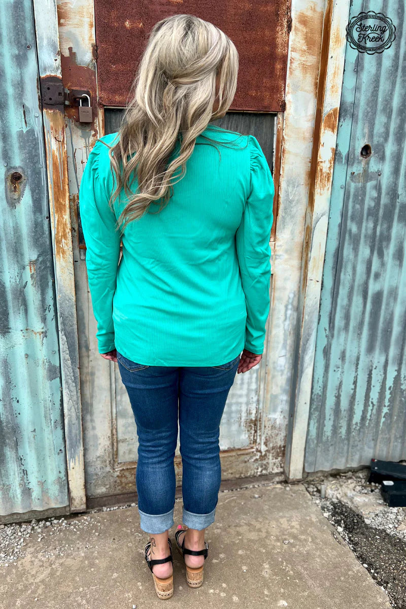 Something Classy Turquoise Top