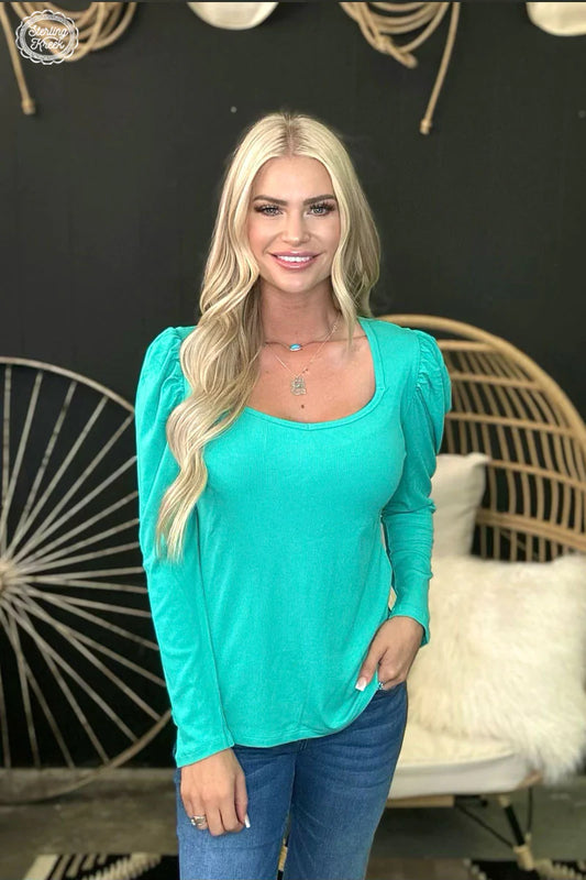 Something Classy Turquoise Top