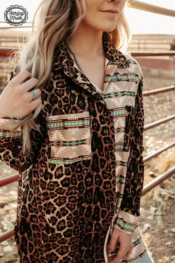 Purrty In Aztec Shacket